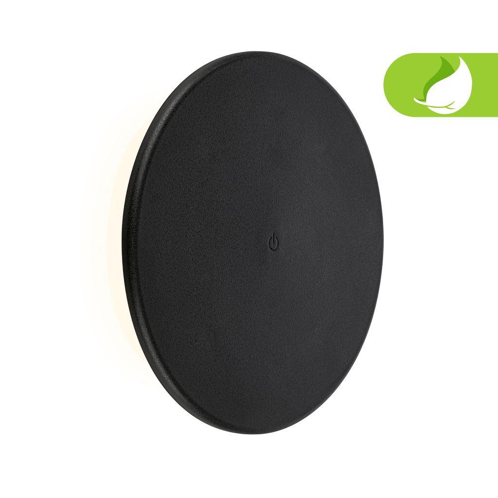 Briloner Aurora LED Wandlampe Akku, IP54, Dimmbar, Touch, Schwarz
