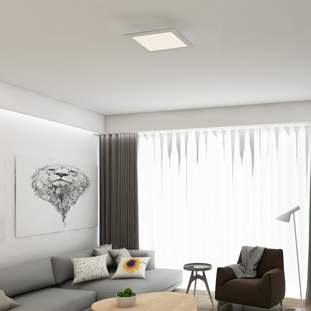 Sensor LED panel, 29.5 cm, 1300 LUMEN, 12 WATT, white
