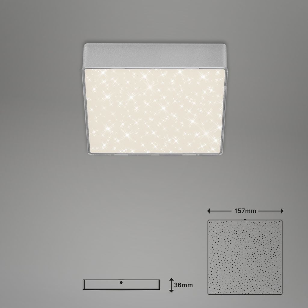 STERNENHIMMEL LED Deckenleuchte, 15,7 cm, 11 W, Silber