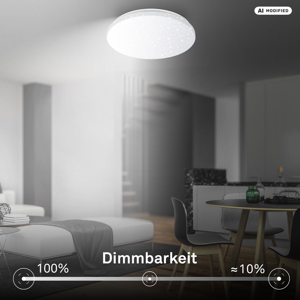 Verb A Deckenlampe Ø38 cm - mit EEK A Lichtquelle*, Dimmbar, Fernbedienung, CCT, Weiß