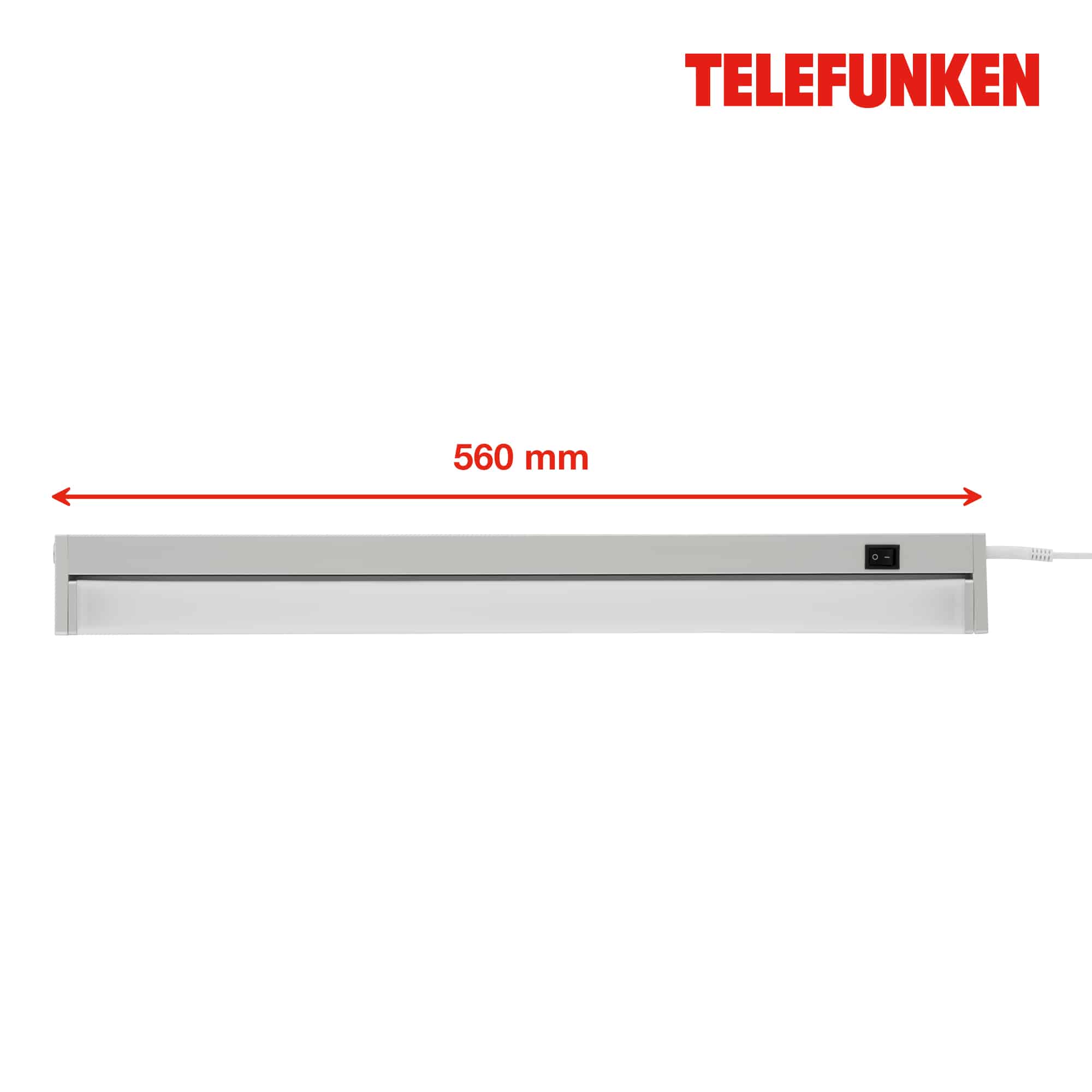 TELEFUNKEN LED Unterbauleuchte, 55 cm, 8,5 W, Titan