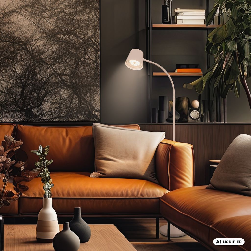 Briloner Cielo LED Stehlampe Kabellos, Dimmbar, Touch, Beige