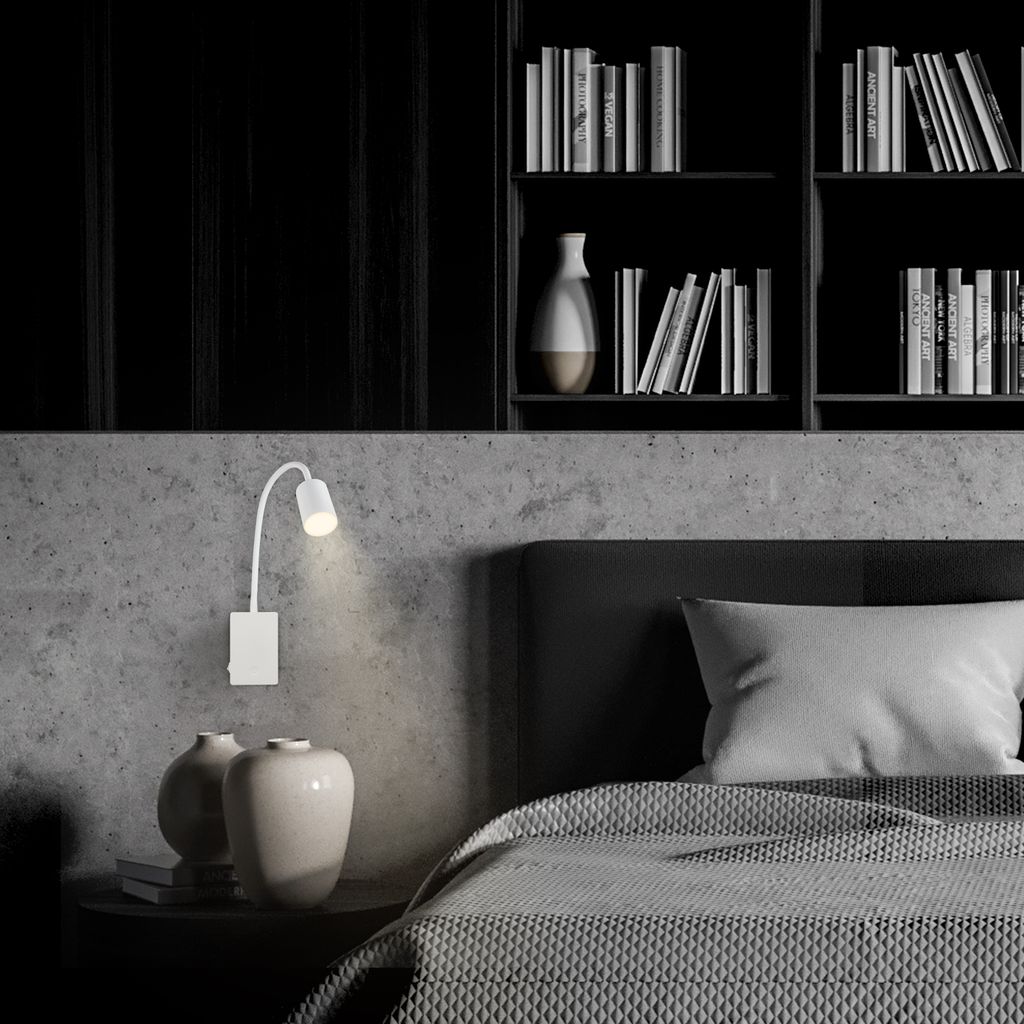 Smooth Reading Lamp - 2W, 150lm, Rechargeable Battery, LED, Dimmable, White