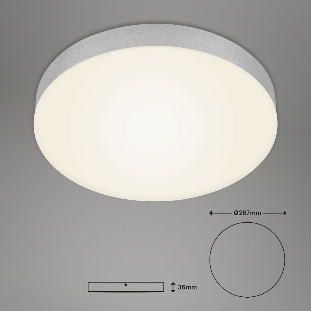 LED Deckenleuchte, Ø 27,8 cm, 21 W, Silber