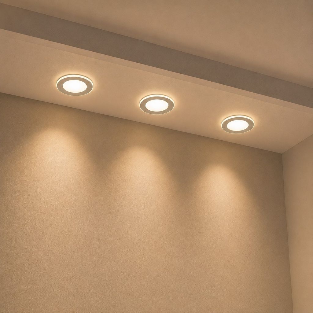 Briloner Gima Set van 3 LED inbouwspots, 3-traps schakeling, wit