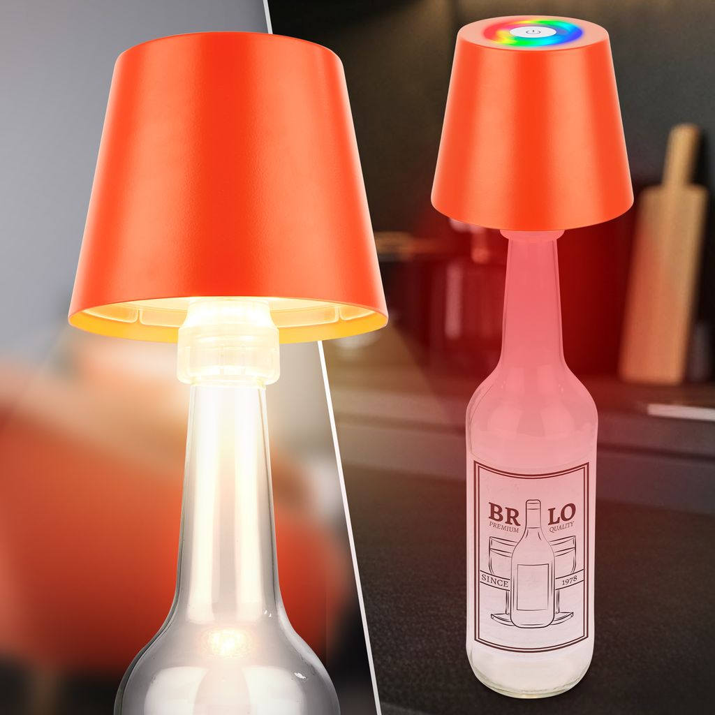 LED Tischlampe Akku LED Tischleuchte Dimmbar Kabellos Terrasse RGB Touch 5