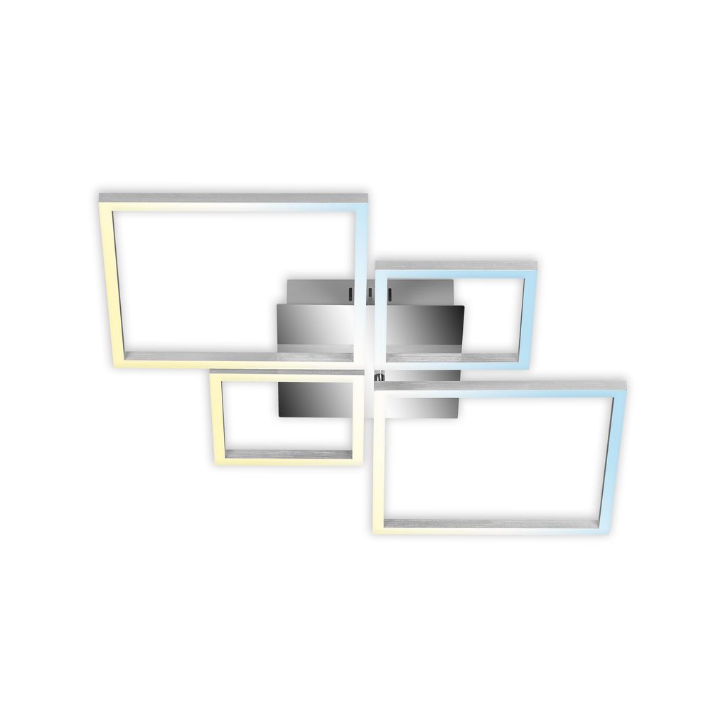LED Deckenleuchte Fernbedienung CCT chrom 40W dimmbar Metall Briloner 0