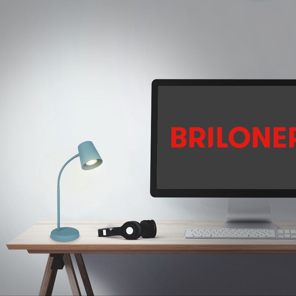 Tischleuchte. taubenblau. 1xGU10/max. 9W exkl. 6