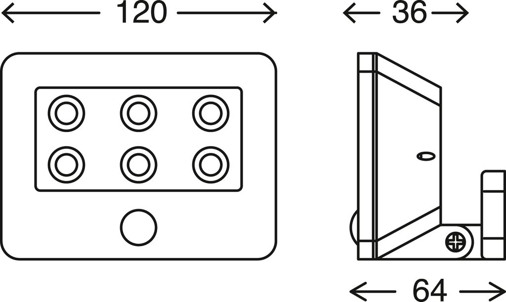 Sensor LED Außenleuchte 12 cm 0.36 W Titan-Silber Briloner Leuchten 20