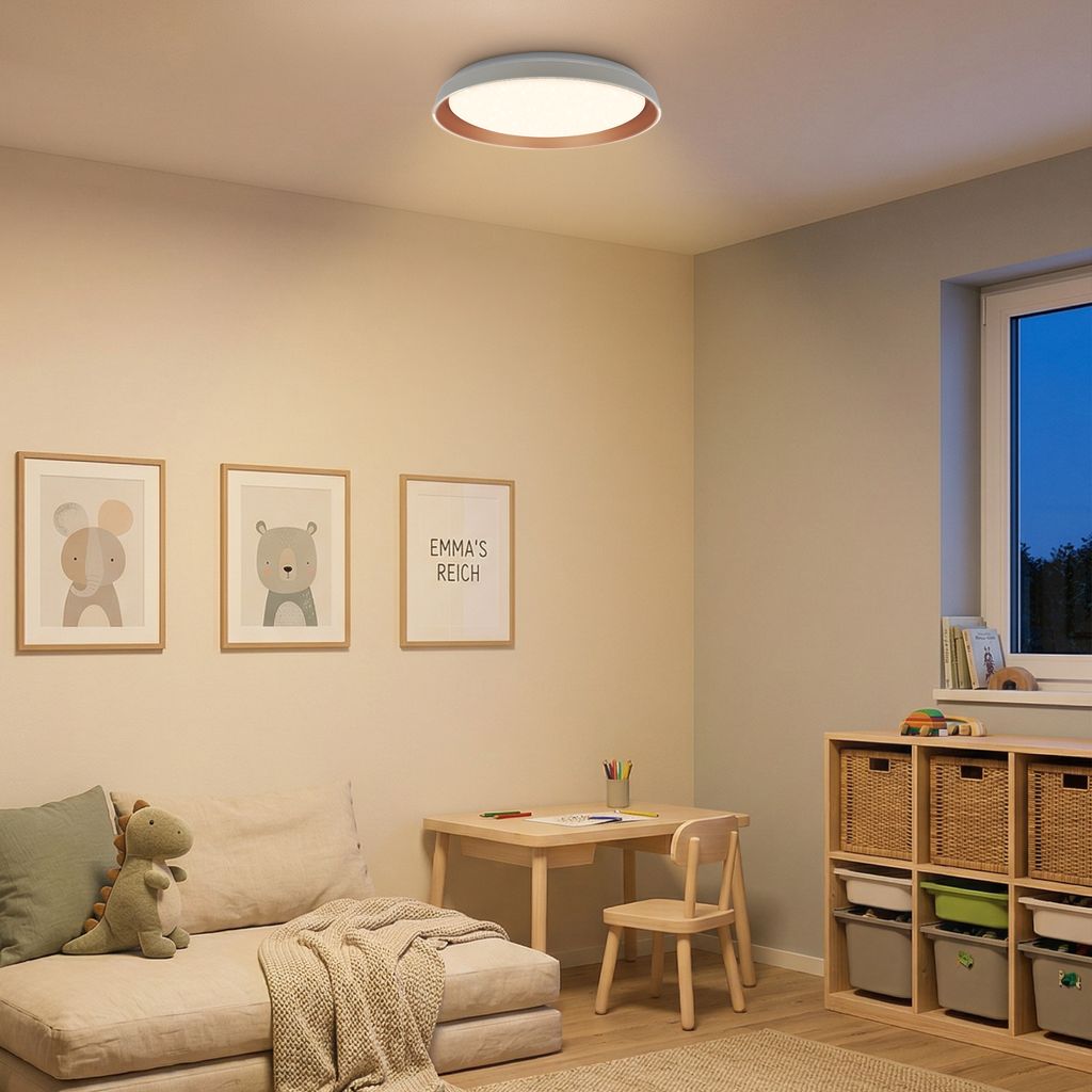Gima Deckenlampe Ø51 cm - 48W, 5200lm, LED, Sternenhimmel, CCT, Dimmbar, Warm Grey, Coffee