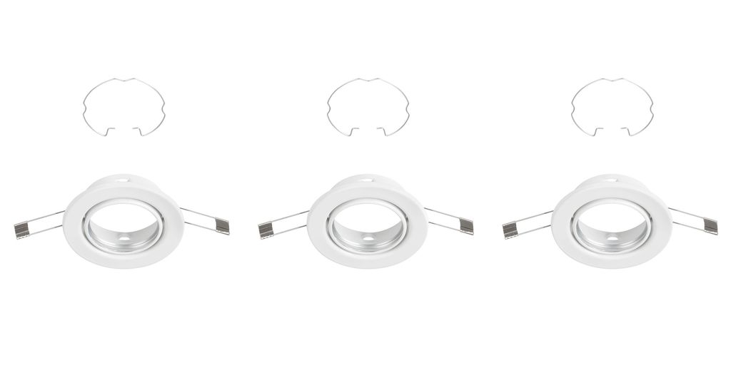 LED Einbauleuchte Einbauspot 3er Set GU10 schwenkbar IP23 Ø8.6cm Weiß Briloner 3