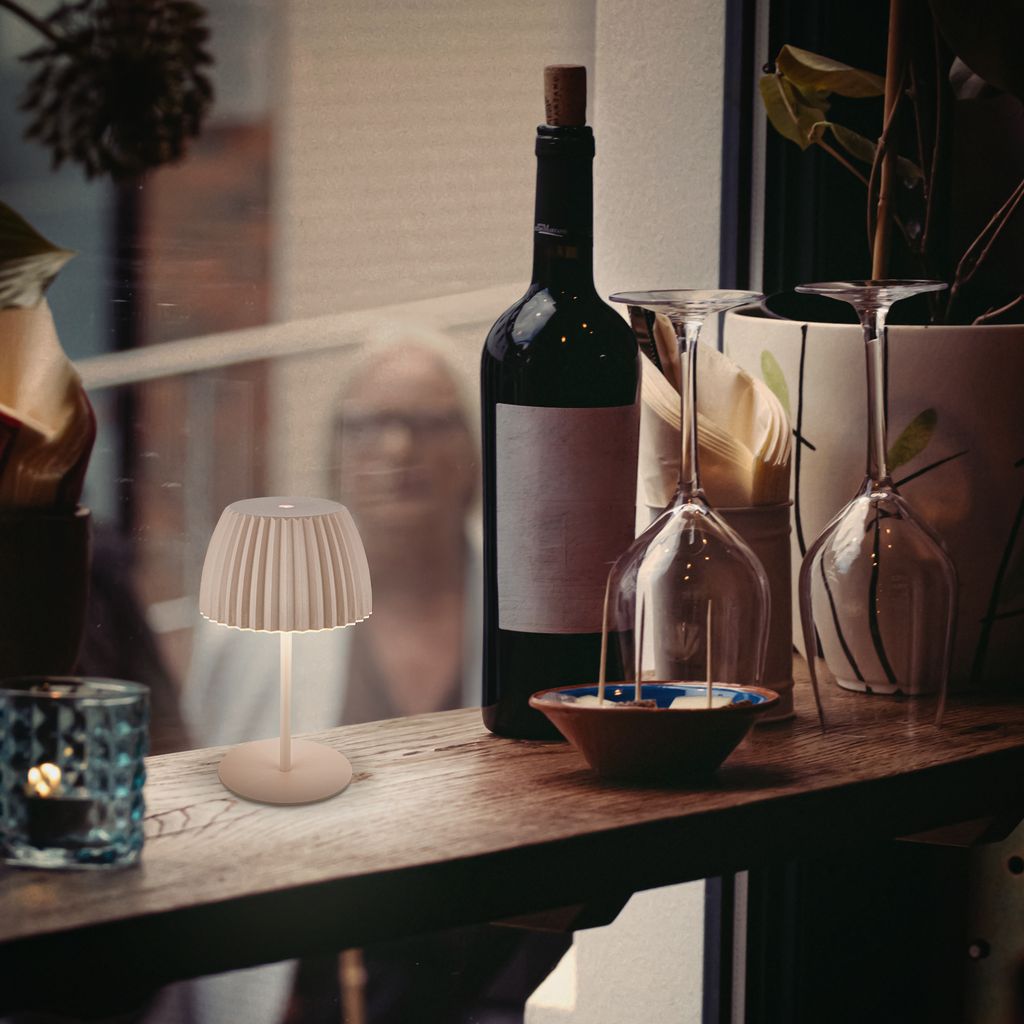 LED Tischlampe Akku LED Tischleuchte Dimmbar Kabellos Touch Aussen/Innen 11