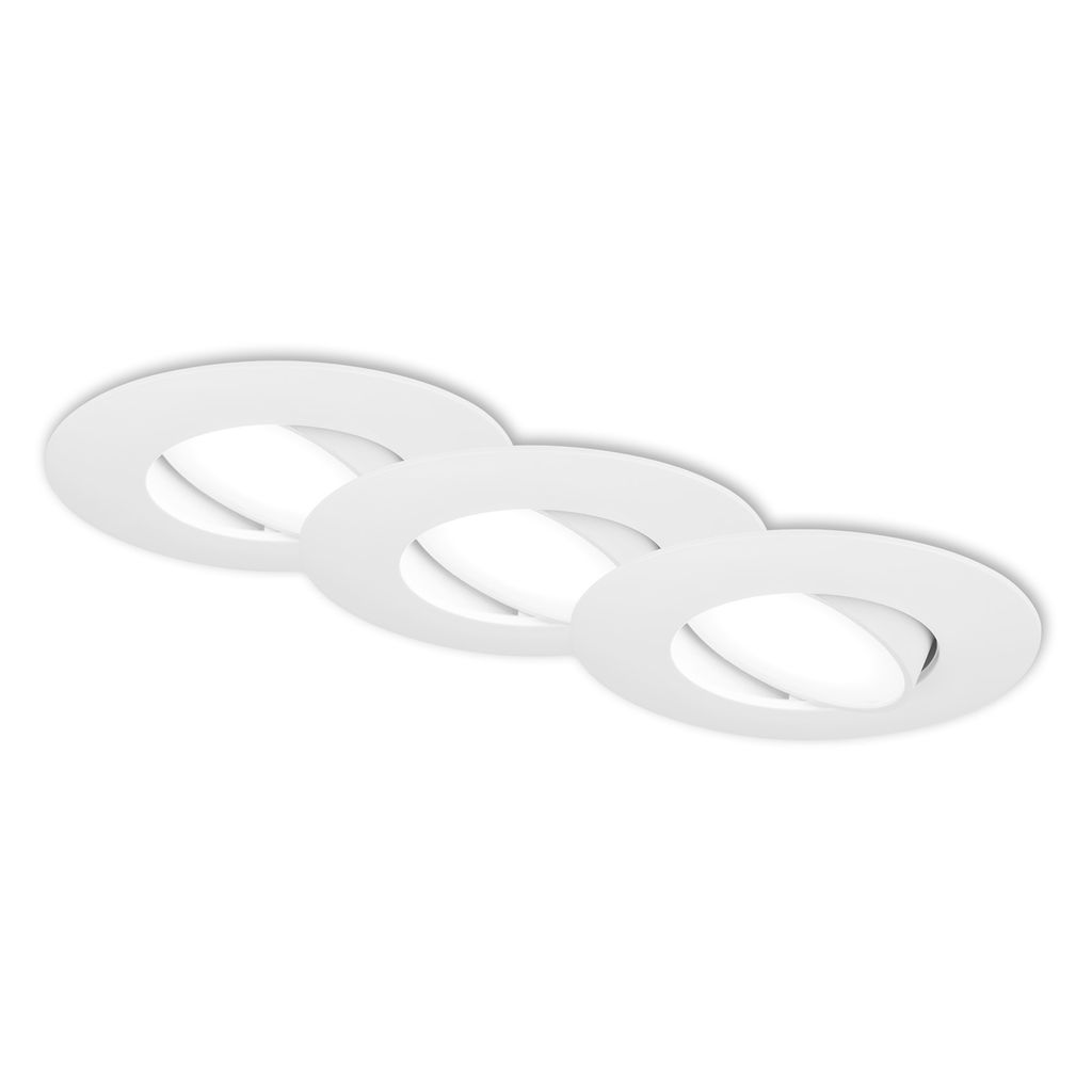 LED recessed spots. set of 3. IP65. white. 3xLED-p 1