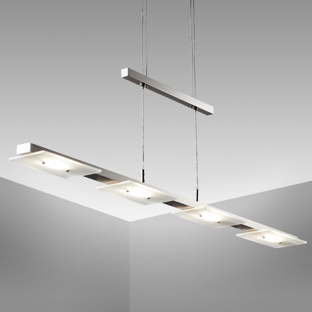 Hängelampe - 18W, 1600lm, LED, höhenverstellbar, warmweiß, matt-nickel