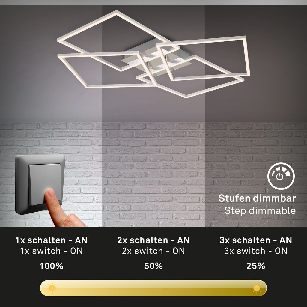 LED Frame 72,4 cm 4x12W 1300lm chrom