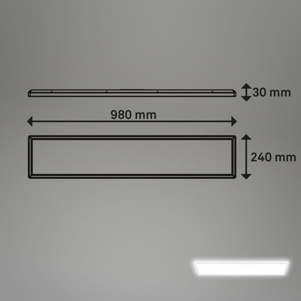 LED Deckenlampe 98cm LED Panel Deckenleuchte Flach Indirektes Licht Flurlampe 6