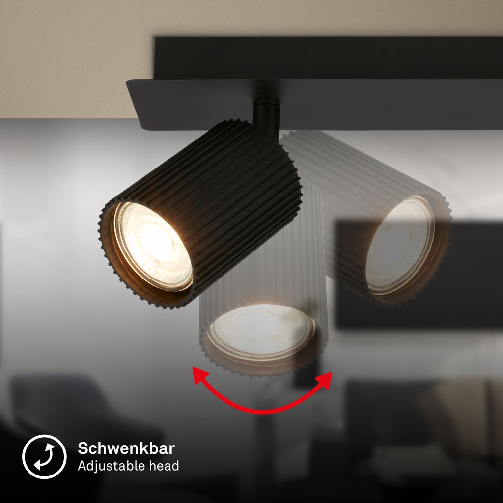 Ida Ceiling Spotlight 32 cm - GU10 Socket, max. 9W, Adjustable, Black