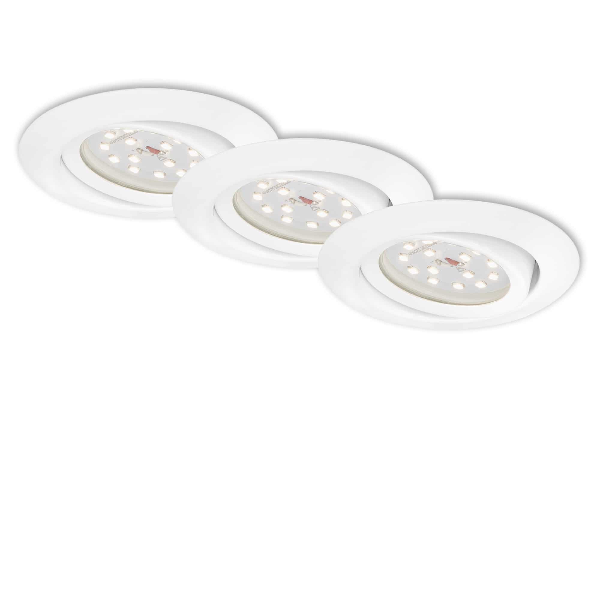 Set de 3 Pièces LED Spots Encastrables Ø 8,2 cm 3x3,5W 350lm blanc