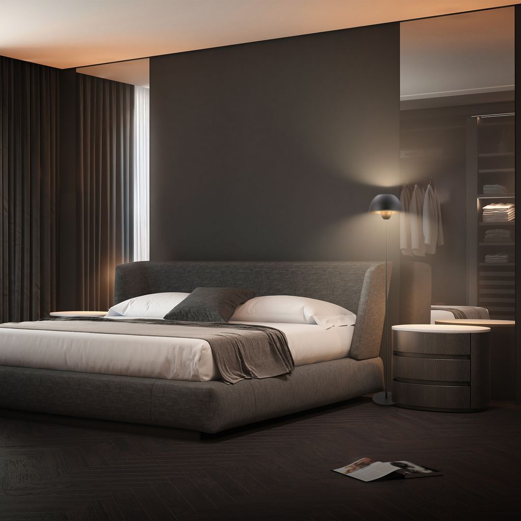 Gryde Floor Lamp - Switch, E27 socket, max. 10W, Black