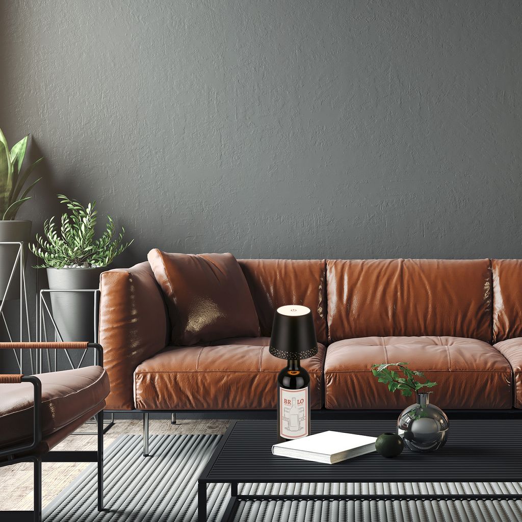 LED Akku-Flaschenlicht. schwarz. 1xLED-Modul/2.6W 7