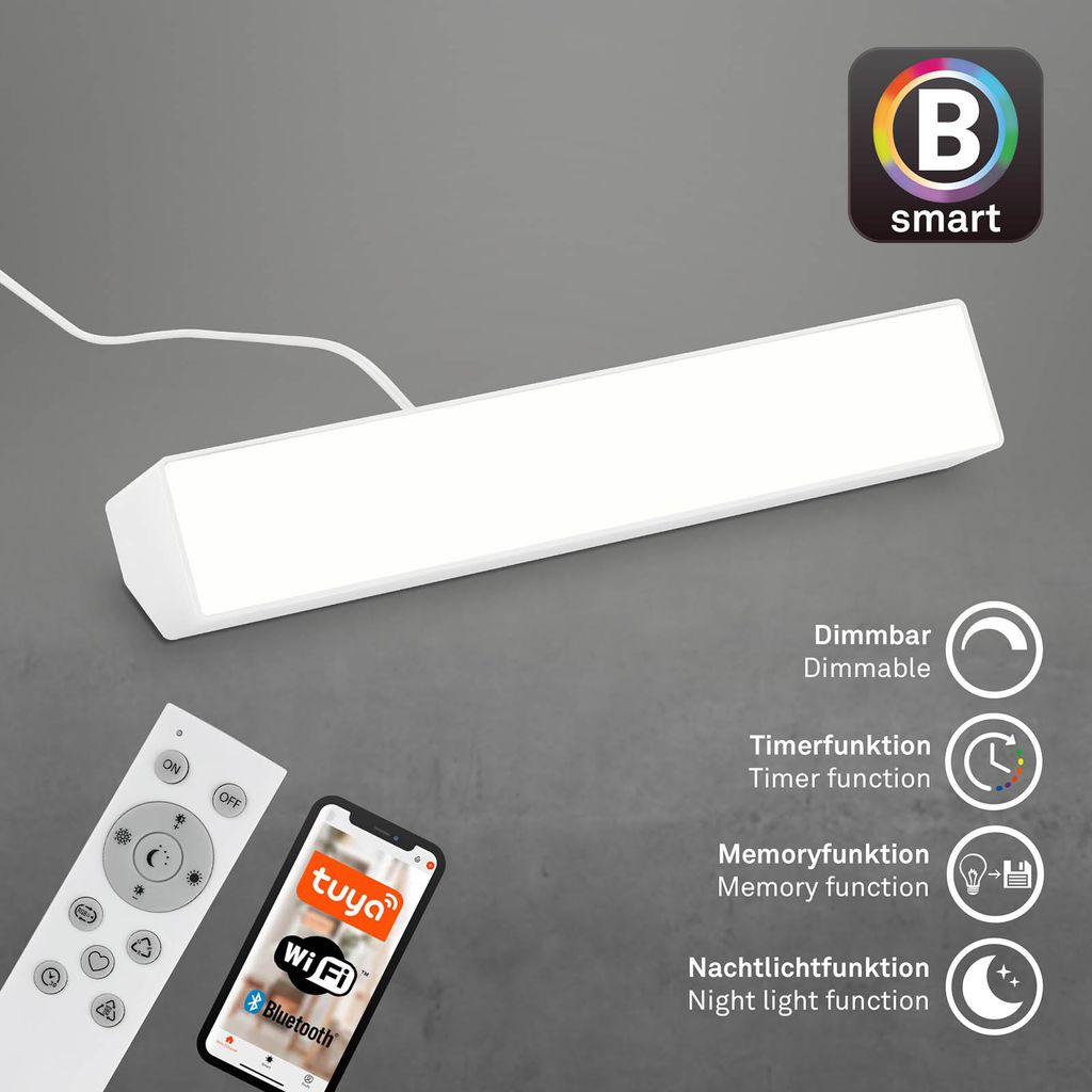 CCT RGB Wall Washer, 25,5 cm, 9 W, 850 lm, Weiß