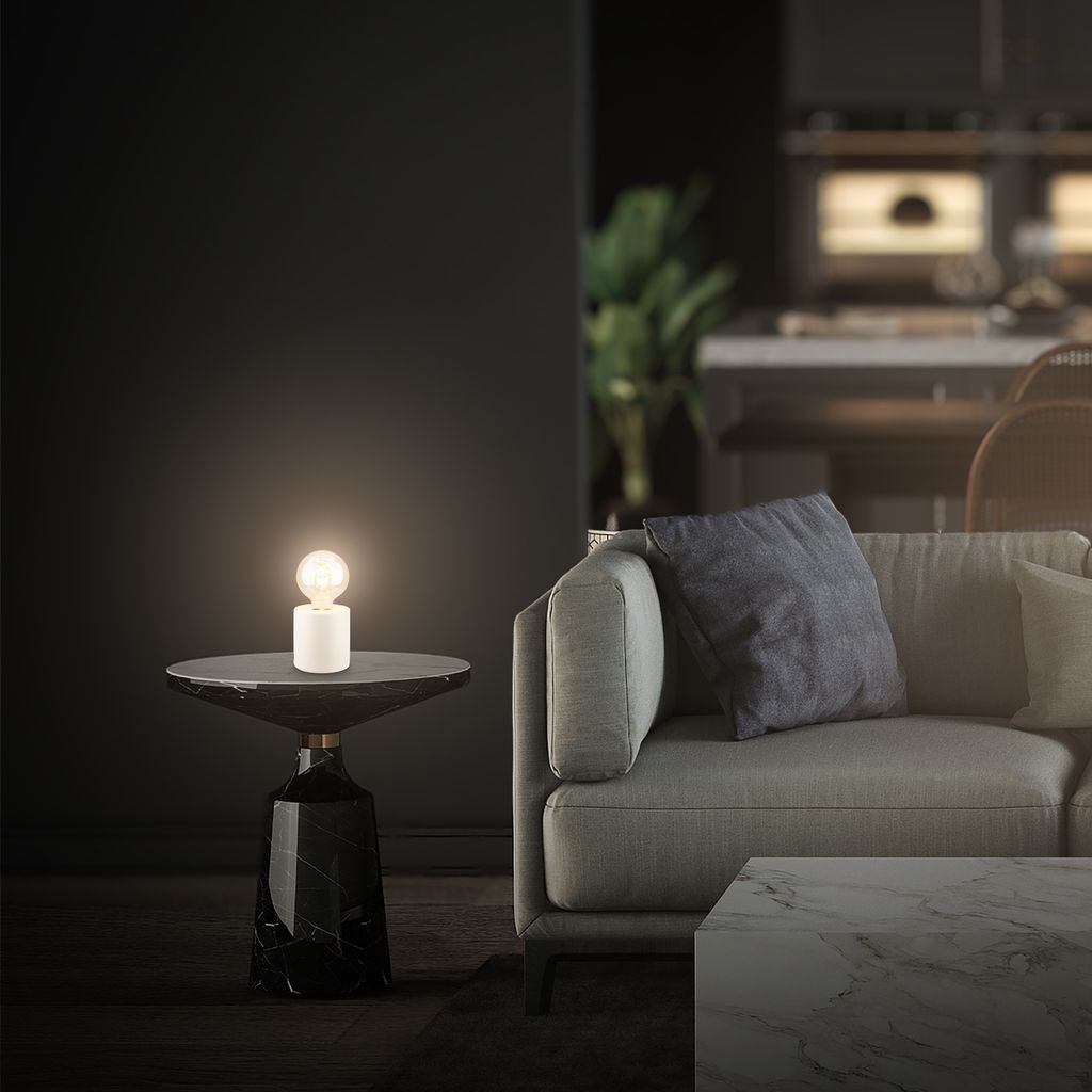 Tischlampe Tischleuchte Schlafzimmer Büro Kabelschalter Keramik Flur 4