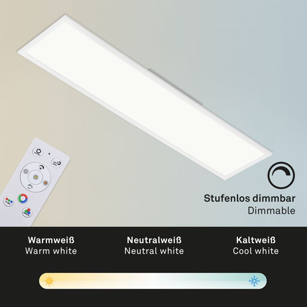 RGB LED ceiling light, CCT, night light, RGB, timer function, dimmable