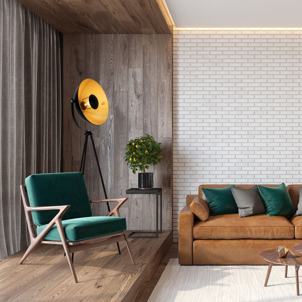 Retro-Stehleuchte BRILONER LEUCHTEN SAND. 60 W. IP20. schwarz-gold. Metall. exkl. 1x E27. 58 x 34.5 x 148 cm 2