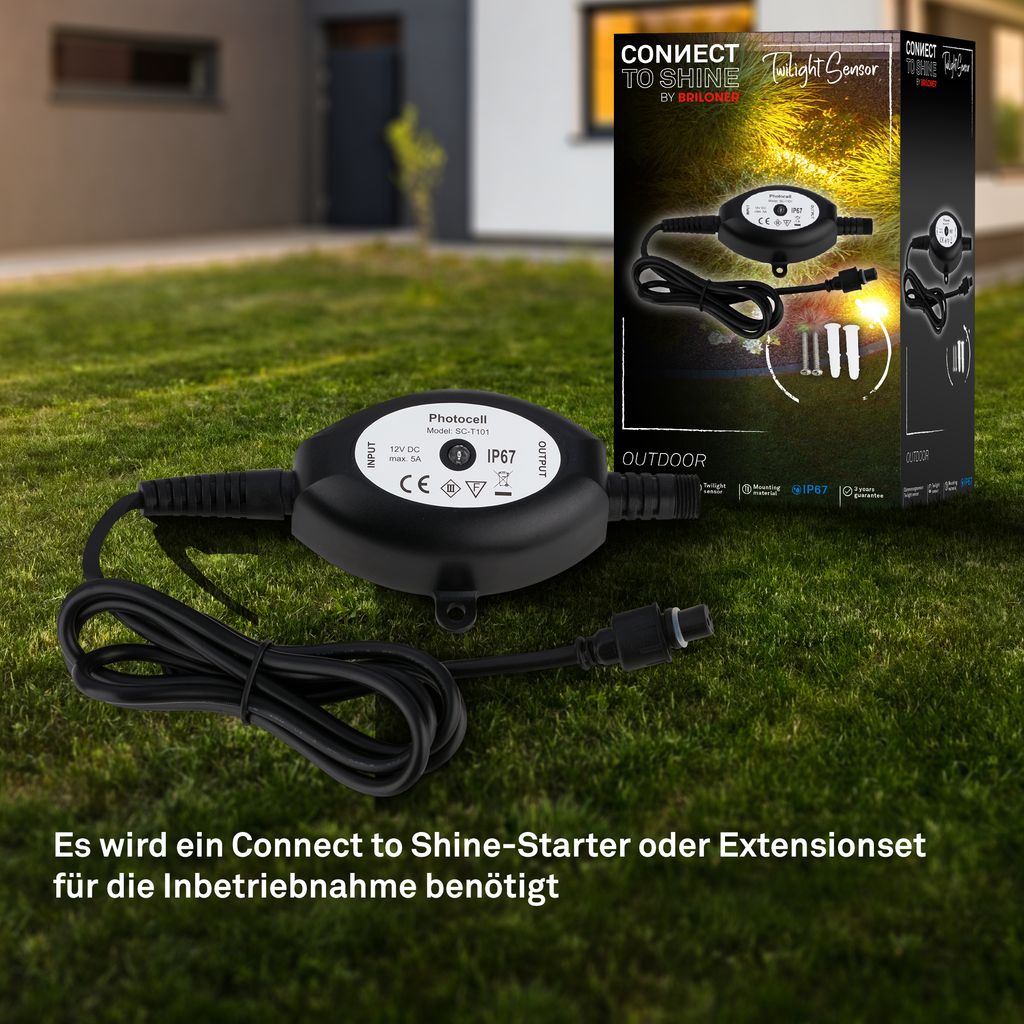 CONNECT TO SHINE Dämmerungssensor mit Steckverbinder, IP67