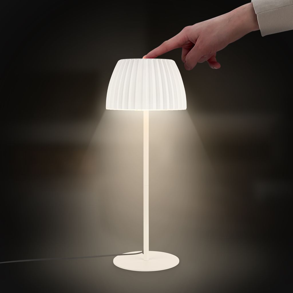 LED Table Lamp Off-White – Touch Dimmer, USB-C, 8W, Warm White