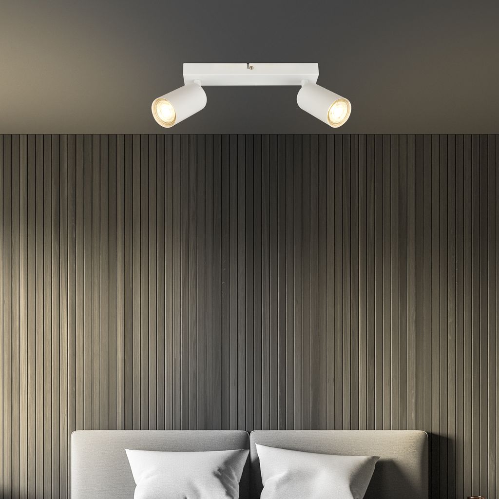 Deckenstrahler Spotleuchte Deckenlampe Wohnzimmer Flur schwenkbar. 2-flammig 5