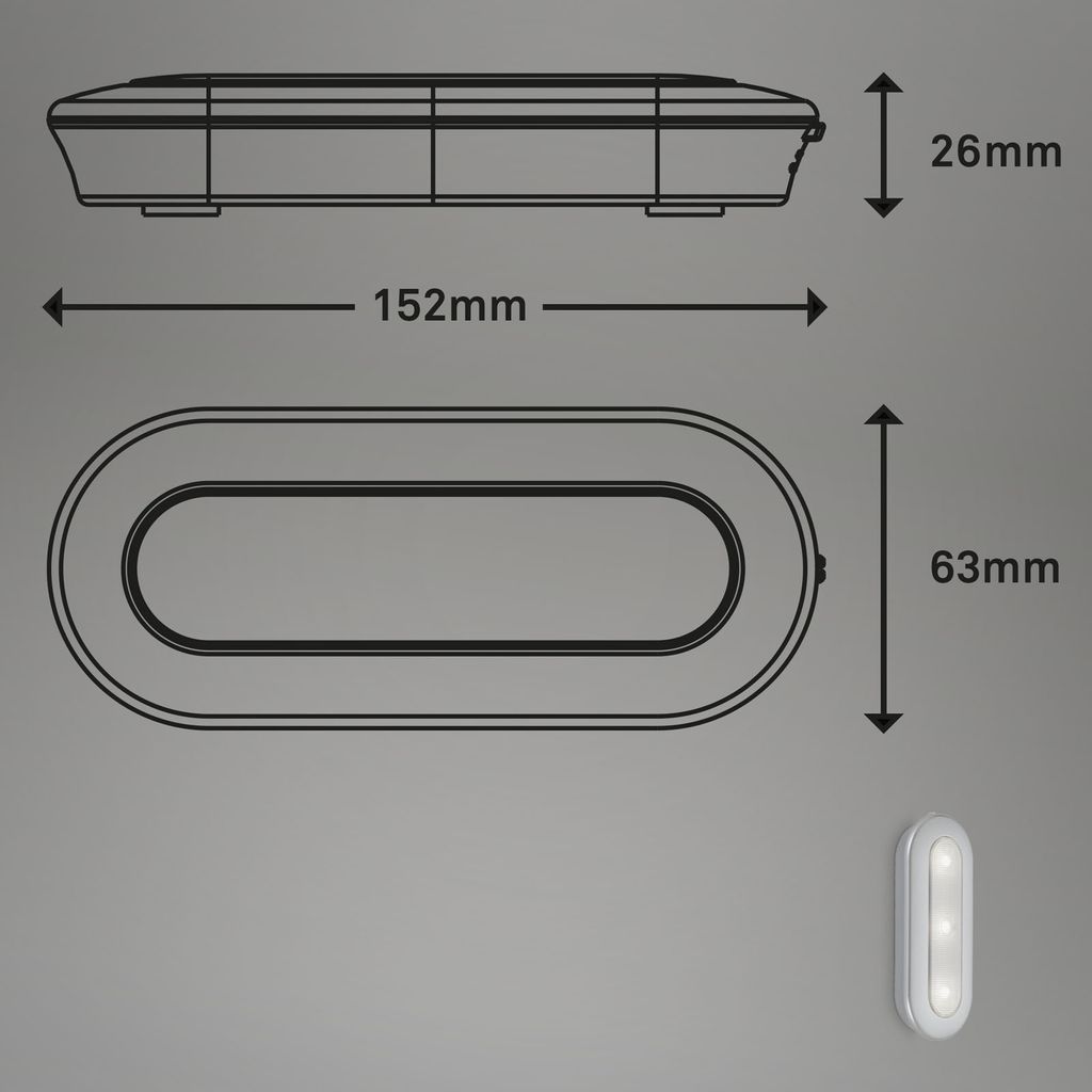 LED Lero Indoor 15,2 cm 0,4W 68lm silber