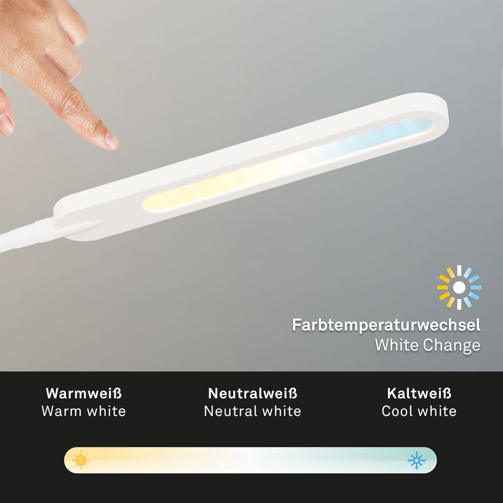 LED CCT Aanraking Clip-on armatuur 110 cm 8W 600lm wit