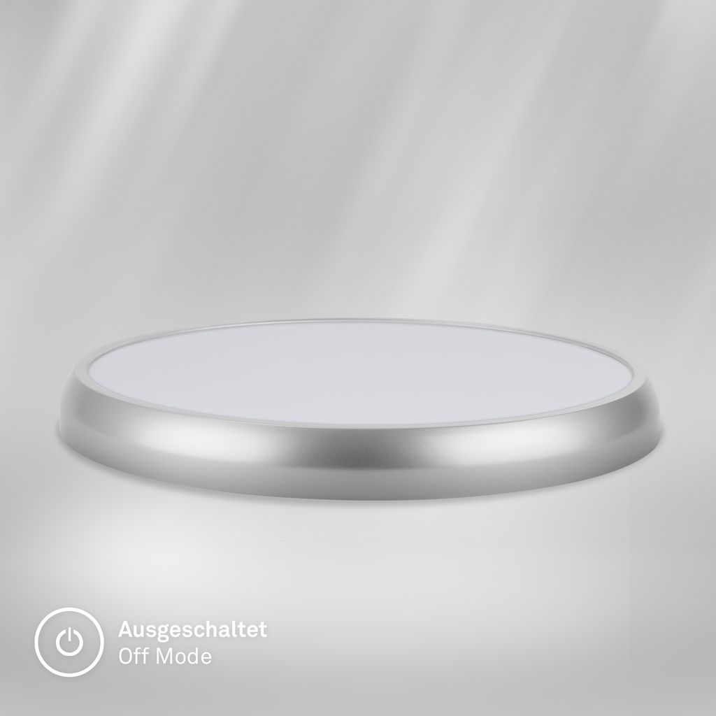 Navaro Deckenleuchte Ø37,5 cm - 24W, 2900lm, Neutralweiß, IP44, Chrom-matt