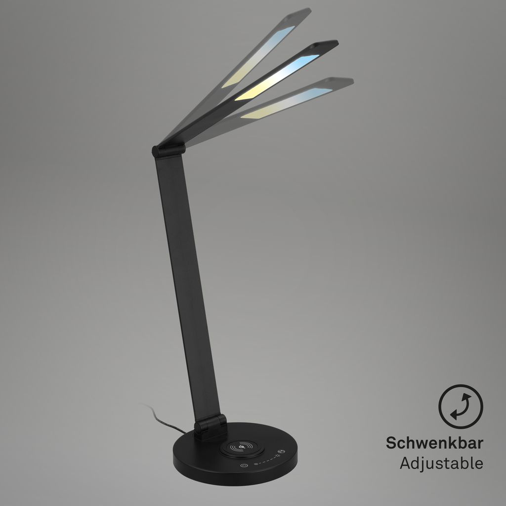 LED Schreibtischlampe Tischlampe Büro Induktive Ladefläche Dimmbar Touch CCT 4
