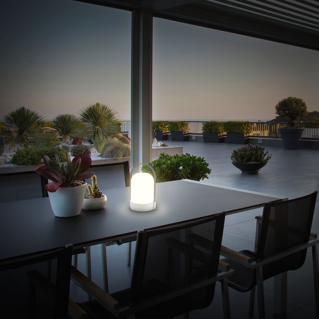 Asa Big Tischlampe - 1W, 90lm, Kabellos, LED, Dimmbar, Warmweiß, Lichtgrau