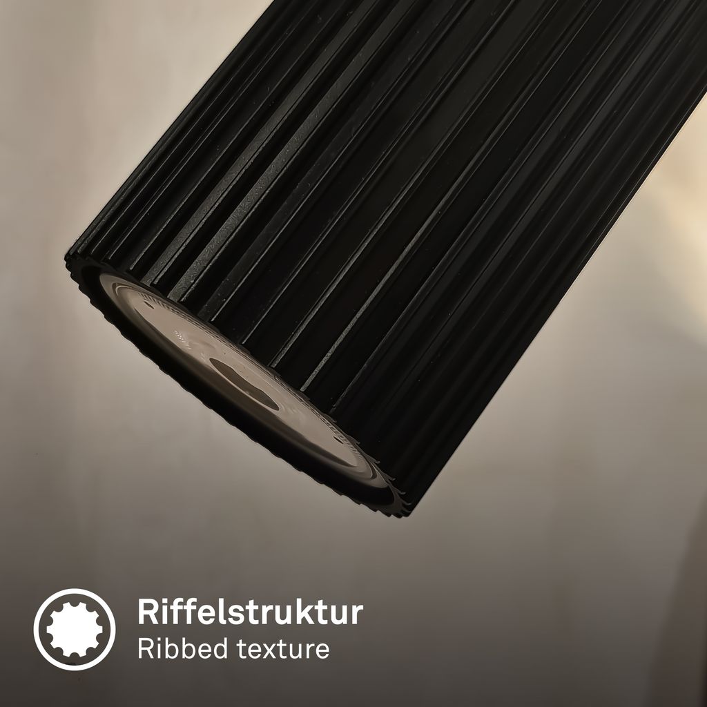 Ida Stehlampe - Schalter, Schwenkbar, GU10 Fassung, max. 9W, Schwarz