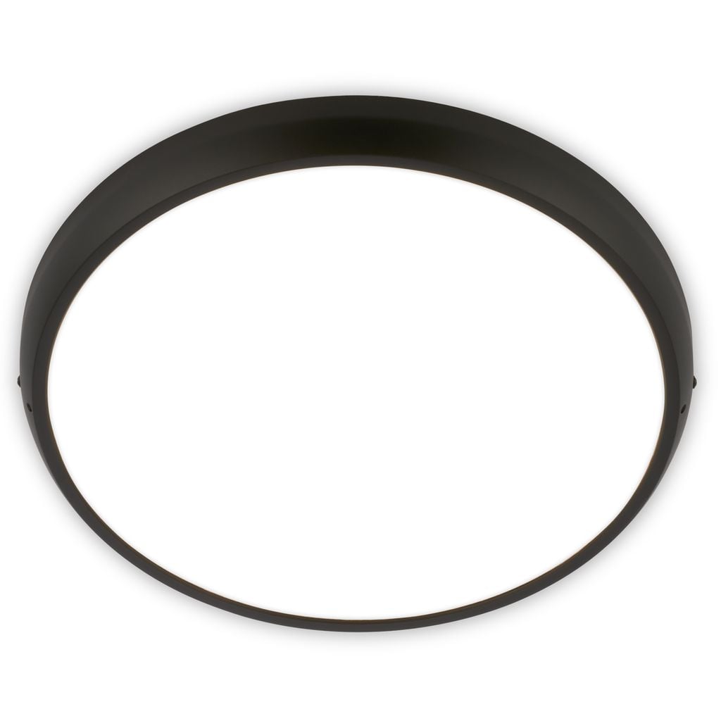 Navaro Deckenleuchte Ø37,5 cm - 24W, 2900lm, Neutralweiß, IP44, Schwarz