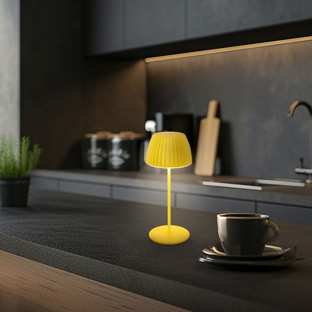 LED Tischlampe Akku LED Tischleuchte Dimmbar Kabellos Touch Aussen/Innen 4