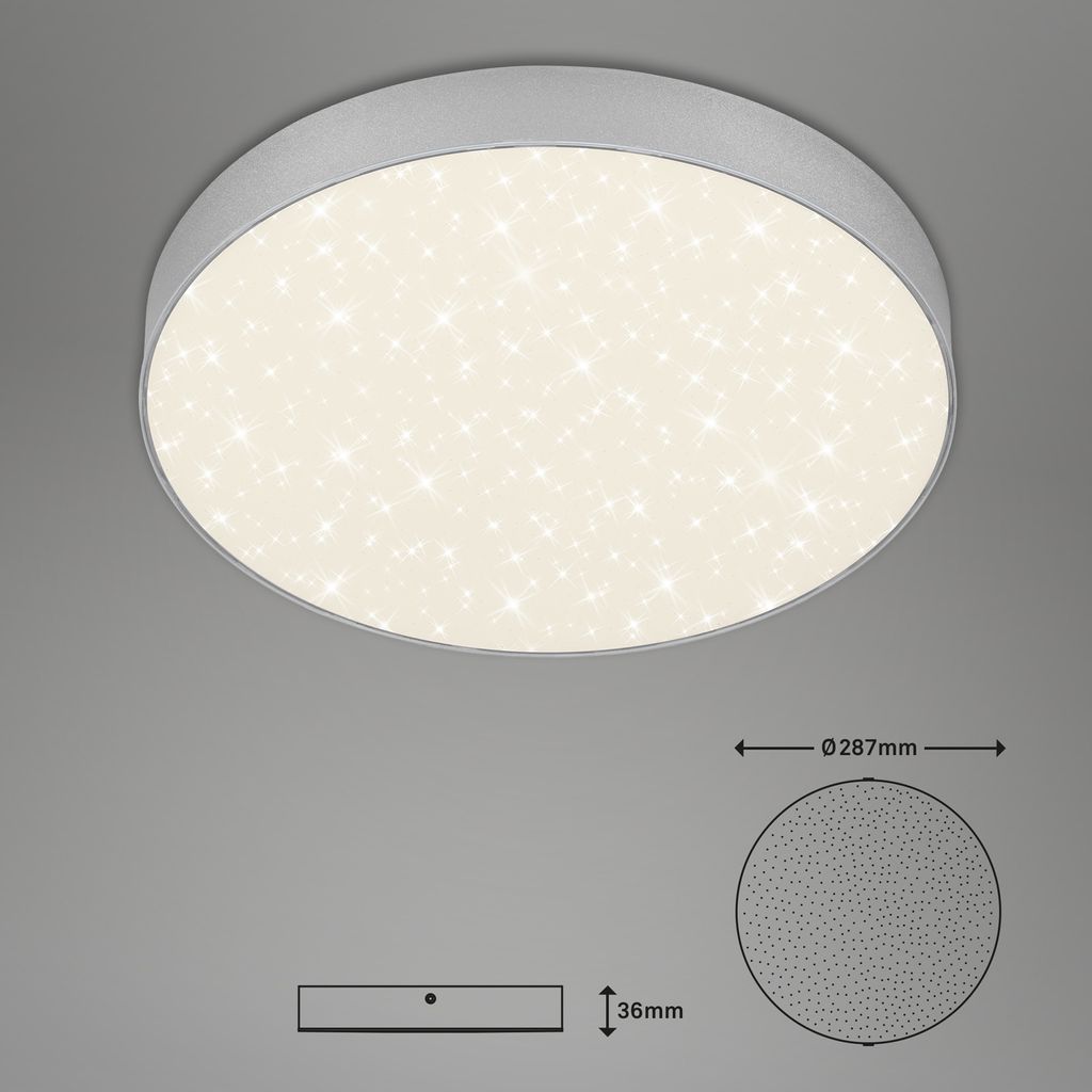 STERNENHIMMEL LED Deckenleuchte, Ø 28,7 cm, 21 W, Silber