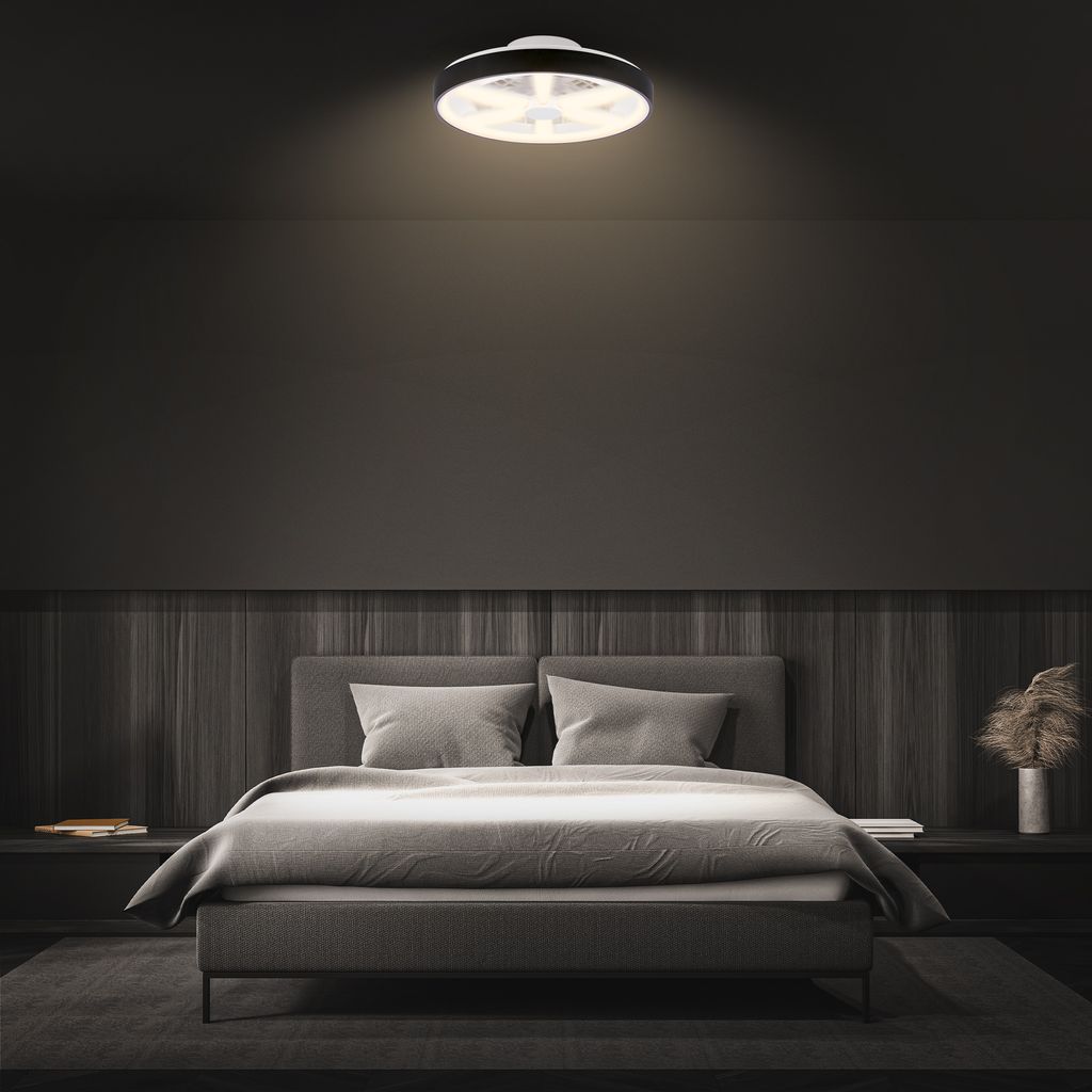 Deckenventilator mit Beleuchtung Fernbedienung Ventilator Dimmbar RGBIC CCT 9