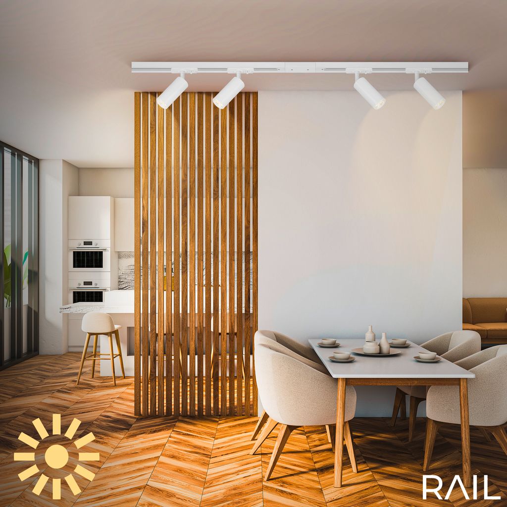 Briloner Rail Schienensystem, Komplettset, 4x LED Spots, Weiß