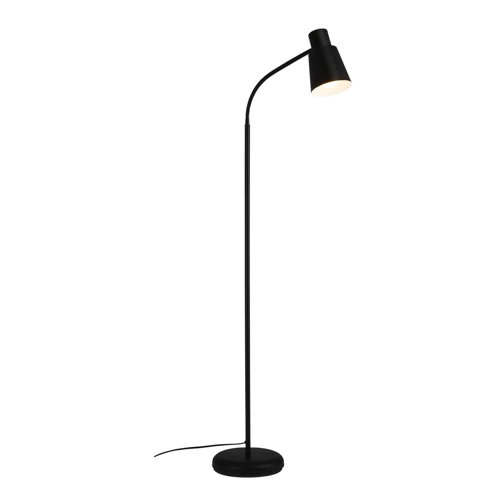 Staande lamp, 128 cm, 1x E27, max. 10W, zwart