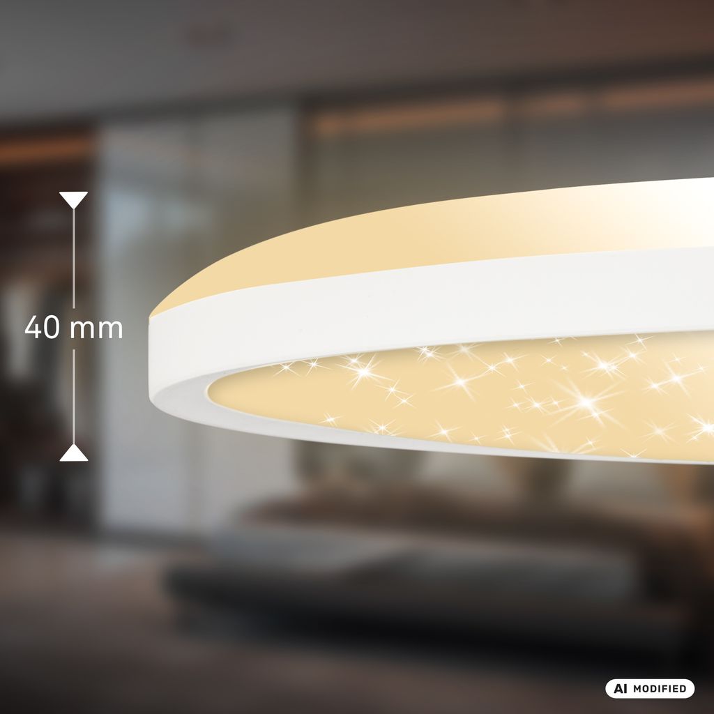 Slim LED Panel Ø29,3 cm - 18W, 2400lm, Fernbedienung, Dimmbar, CCT, Weiß