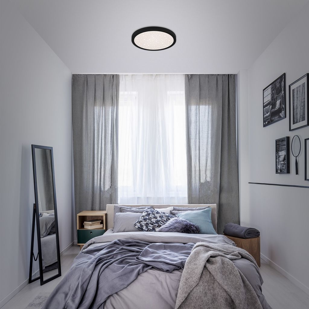 LED Deckenleuchte Sternenhimmel 24W schwarz Metall-Kunststoff Briloner 3