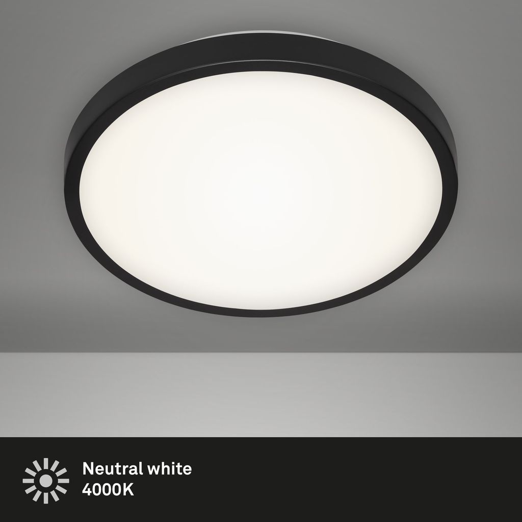 BRILONER MANNY LED Deckenleuchte. Neutralweißes Licht. schwarz. 29 x 7 cm 1