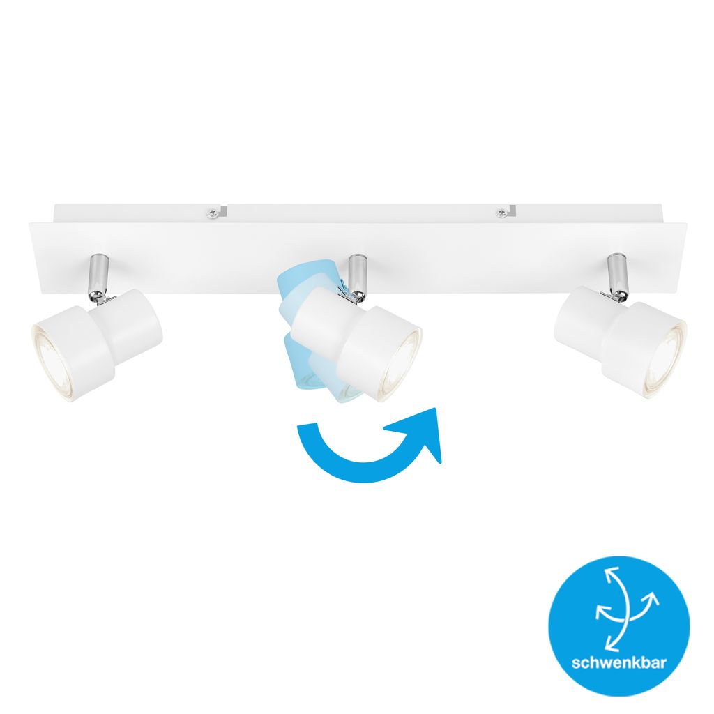 LED Deckenspot Deckenlampe 3xGU10 Strahler dreh- & schwenkbar 5 W Briloner 7