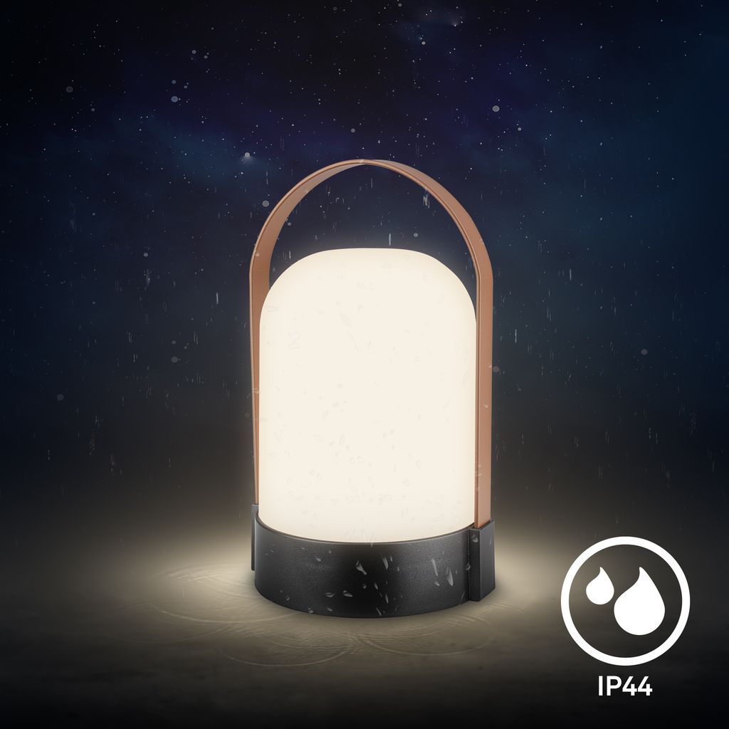 Asa Big Tischlampe - 1W, 90lm, Kabellos, LED, Dimmbar, Warmweiß, Anthrazit