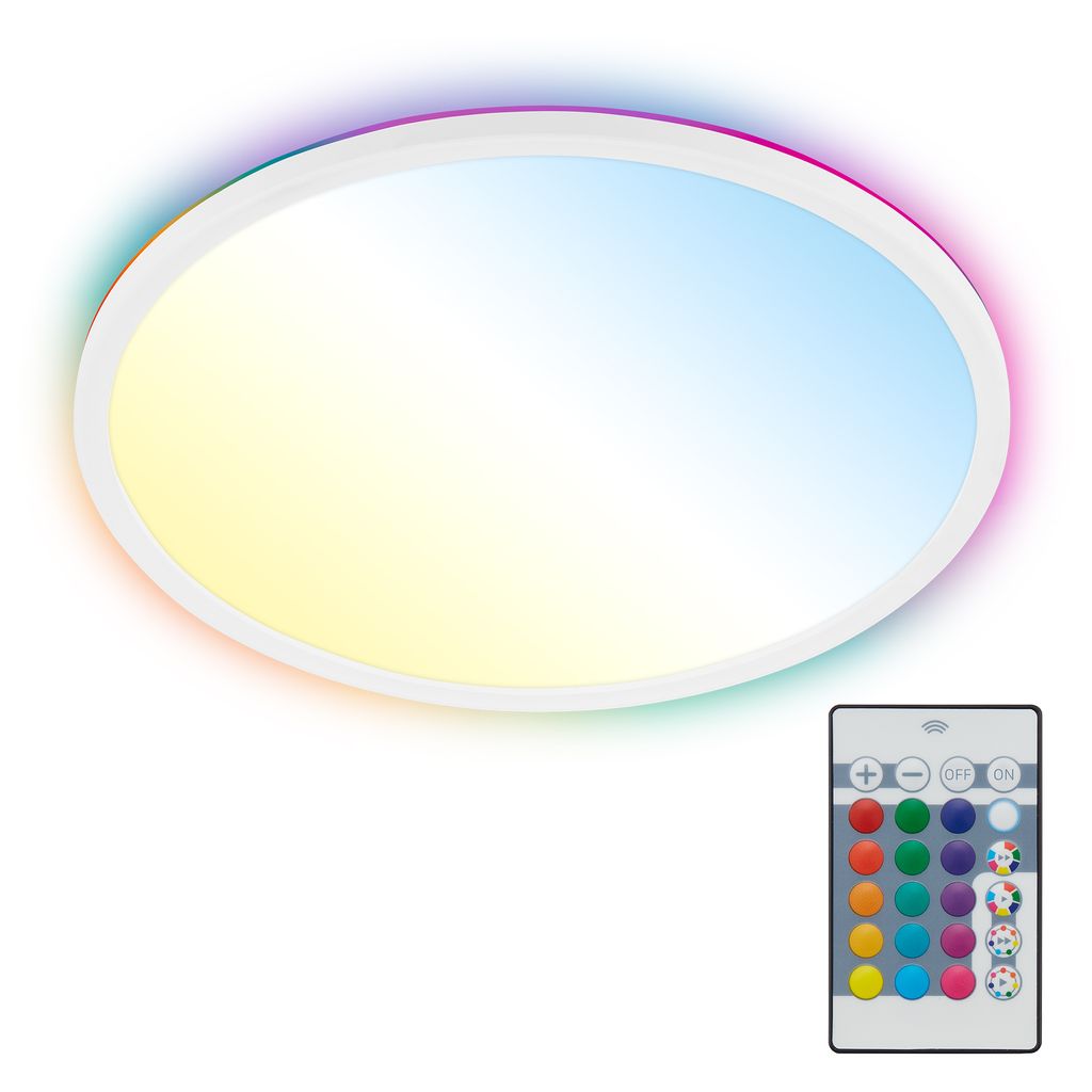 LED Panel Ø42 cm - 22W, 3000lm, dimmbar, Fernbedienung, CCT, RGB, weiß